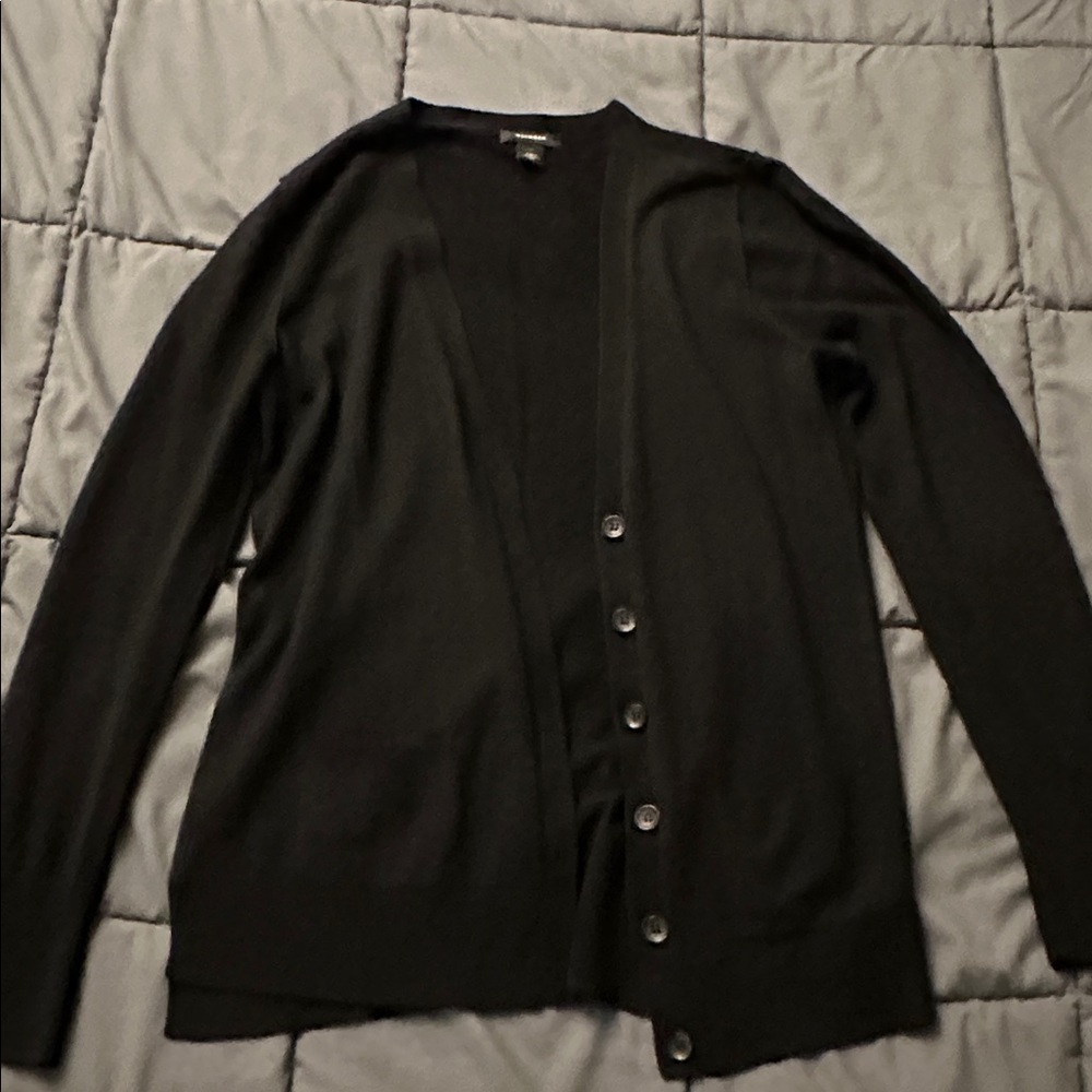 Halogen Classic Black Knit Sweater/cardigan